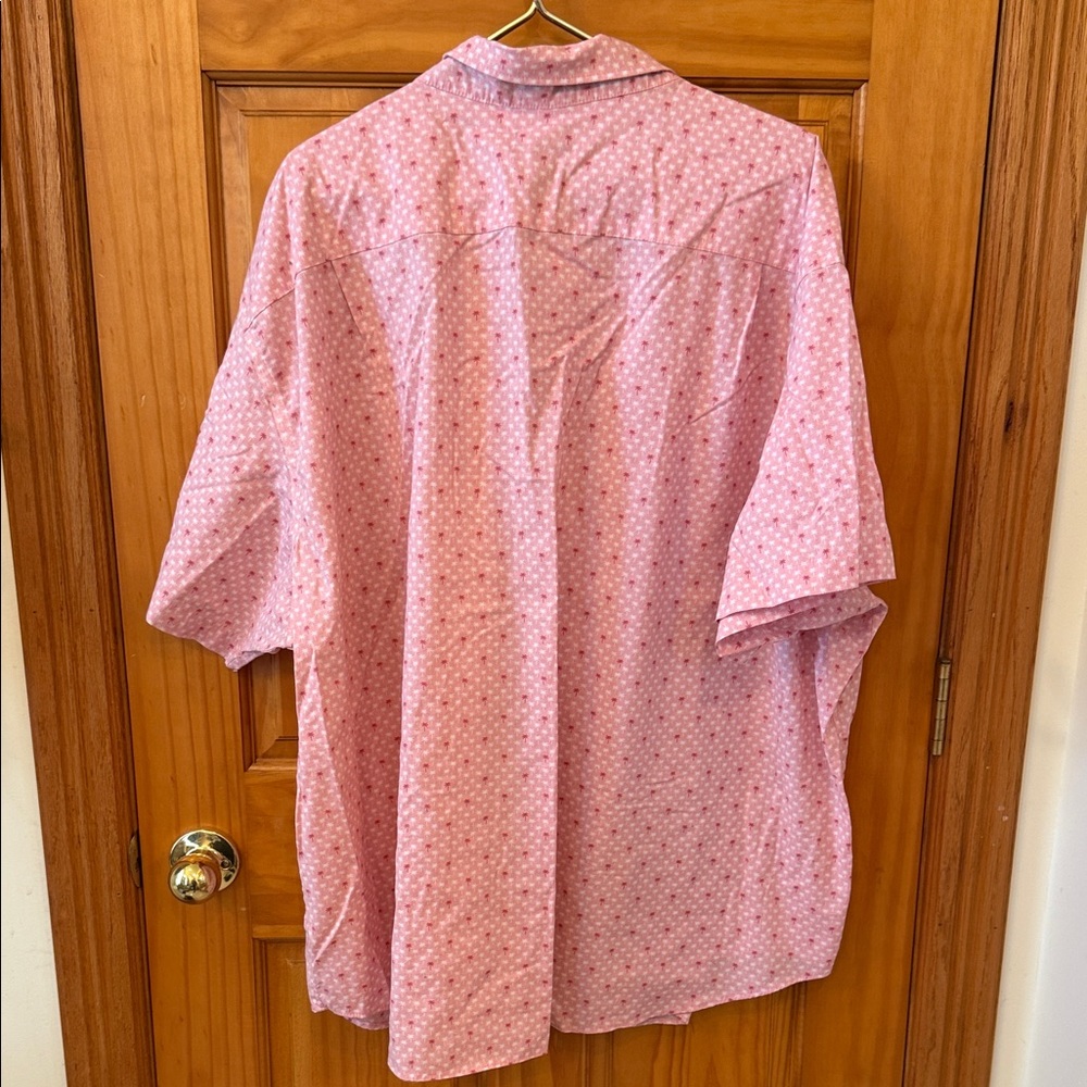 Van Heusen Pink Patterned Casual Button Down Shirt - image 3